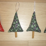 Christmas Tree Decorations with Cinnamon Stick Trunks