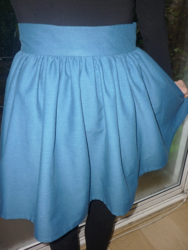 Love at First Stitch Clemence Skirt (aka an upcycled tablecloth!) @AfterDarkSewing