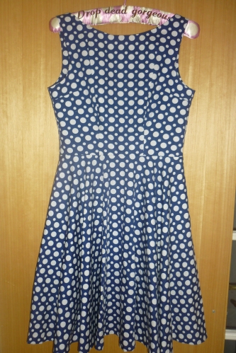 Simple Sew Ruby Dress - Blue Polka Dots!