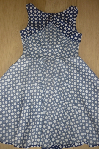 Simple Sew Ruby Dress - Blue Polka Dots! (French Seams)